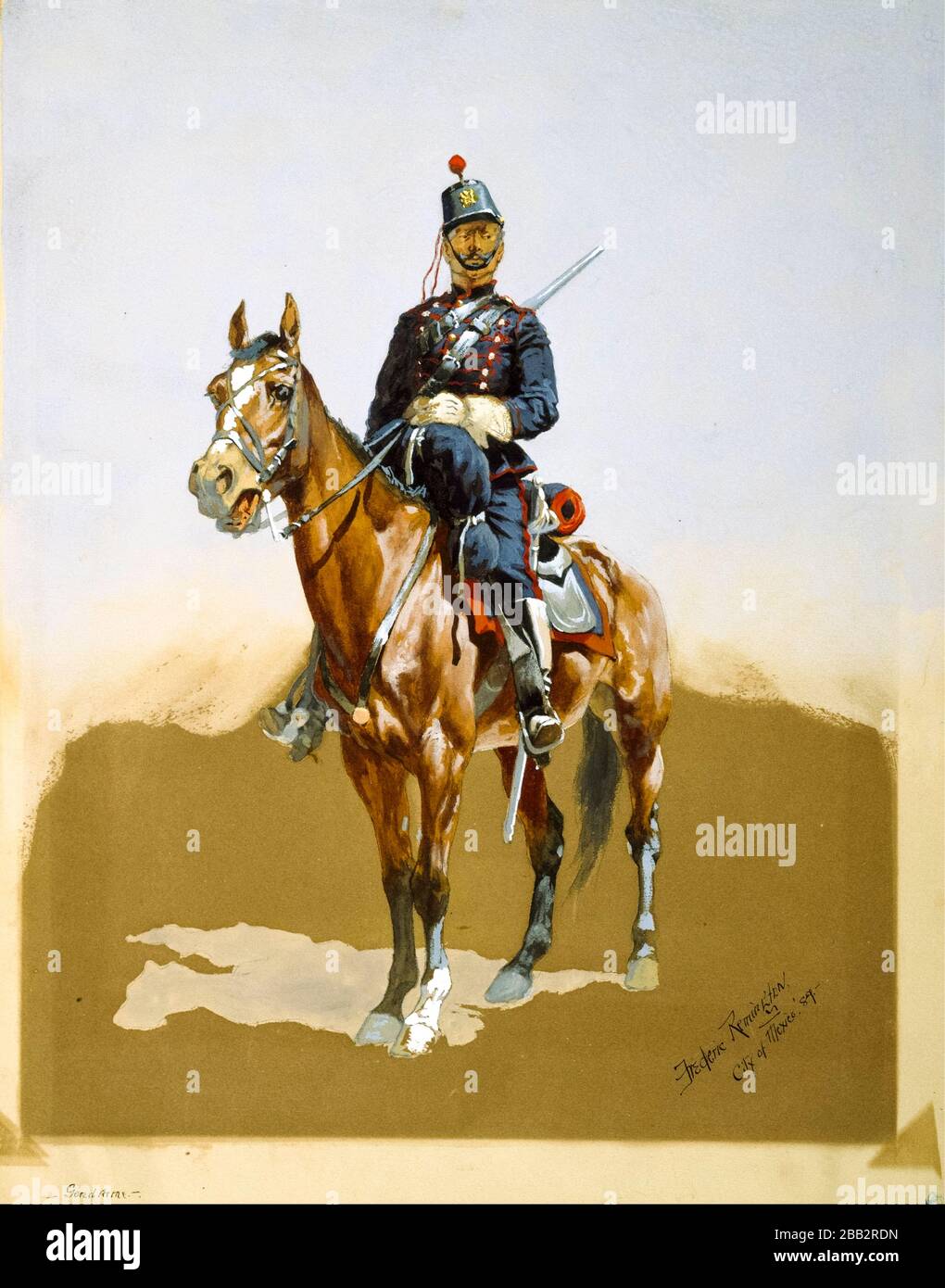 Frederic Remington, il Gendarme, pittura, 1889 Foto Stock