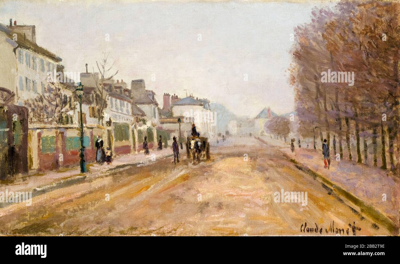 Claude Monet, Boulevard Héloise, Argenteuil, pittura di paesaggio, 1872 Foto Stock