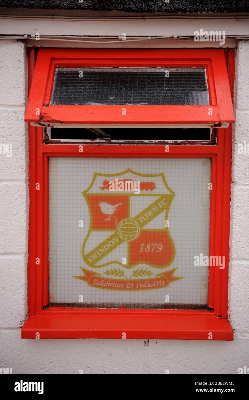 Vista generale del County Ground, sede del Swindon Town FC Foto Stock
