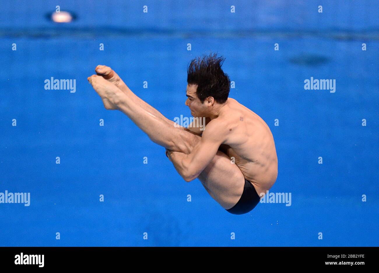 Alexandre Despatie in Canada durante il 3m Springboard Preliminary Round di Men Foto Stock