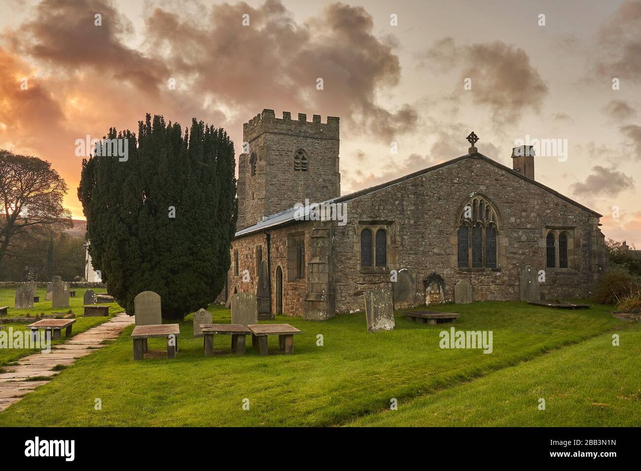 St Oswald Church, Horton-in-Ribblesdale, Ribblesdale, Yorkshire Dales, Inghilterra Foto Stock