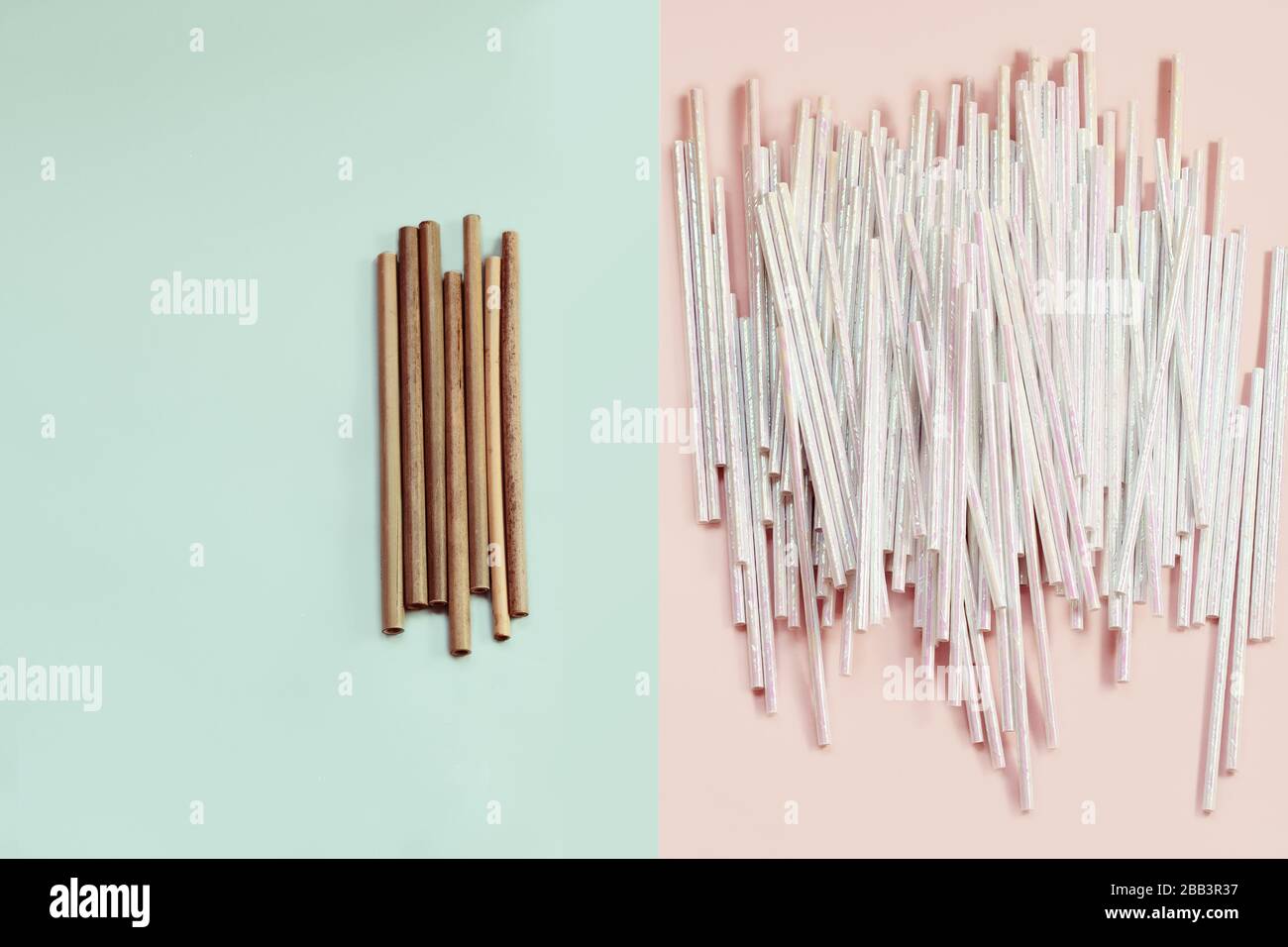 cannucce riutilizzabili in vetro senza plastica Foto Stock