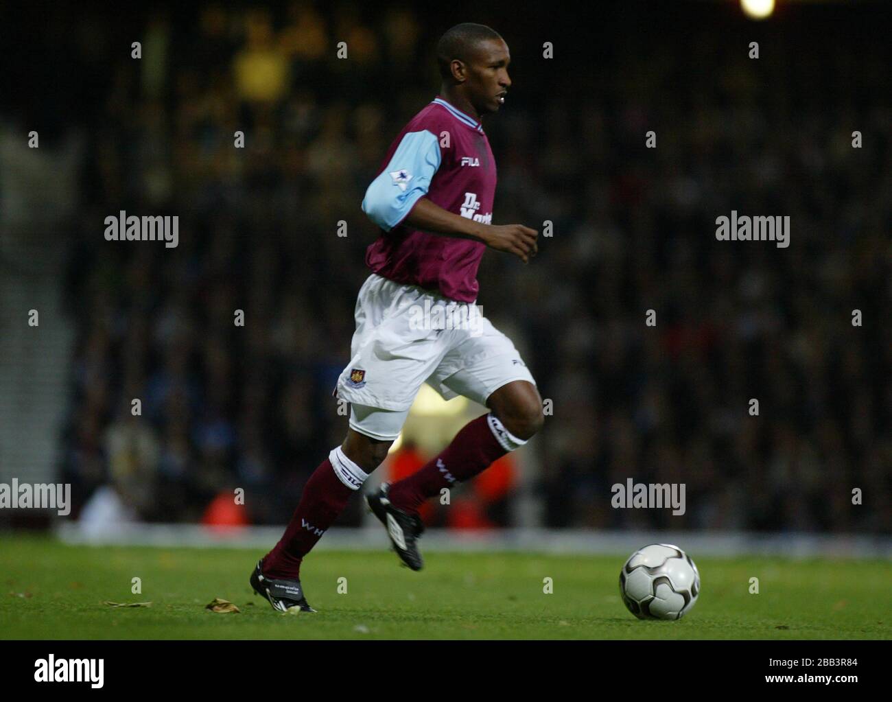 LONDRA, Regno Unito, 27 OTTOBRE Jermain Defoe di West Ham United in azione durante la Barclaycard Premiership tra West Ham United e Everton a U. Foto Stock