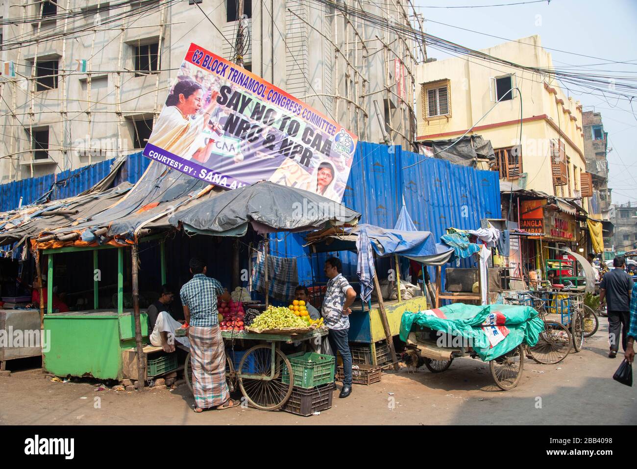 Centro della città di Calcutta, India Foto Stock