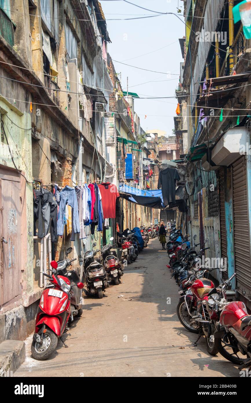 Centro della città di Calcutta, India Foto Stock