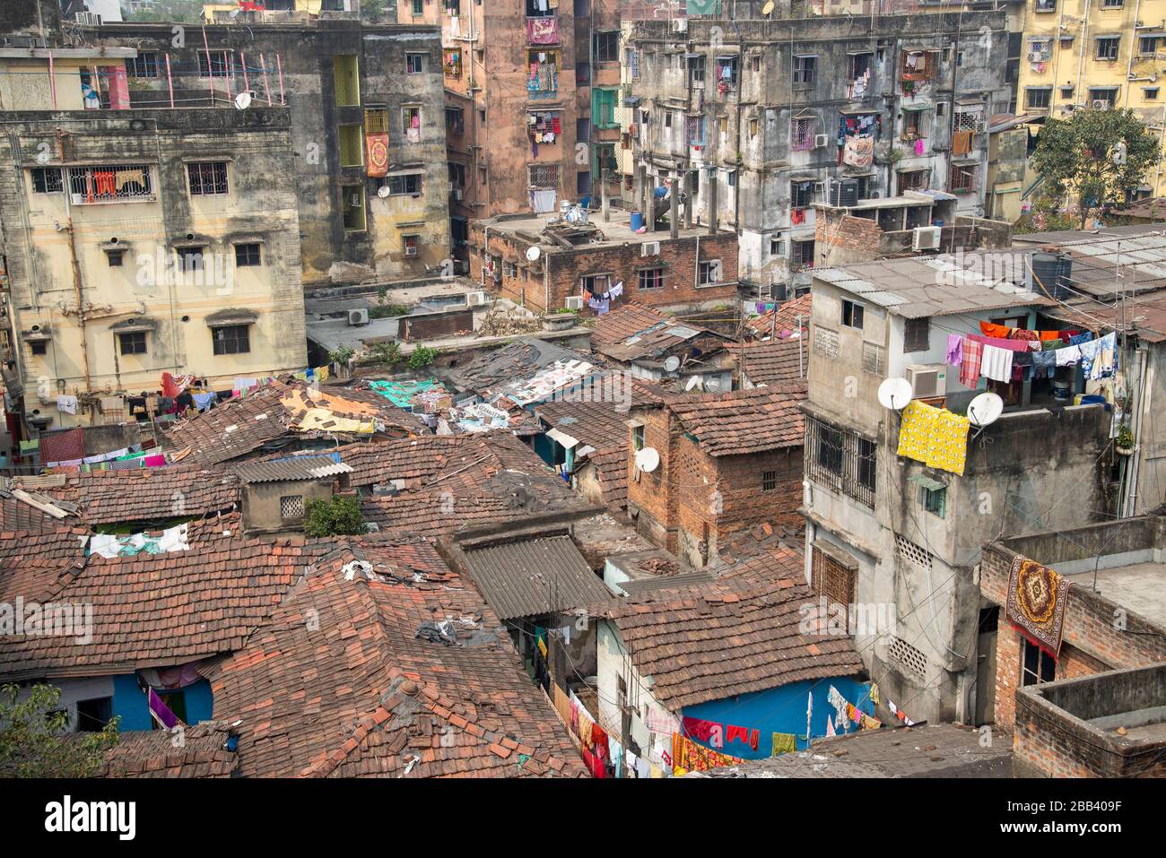 Centro della città di Calcutta, India Foto Stock