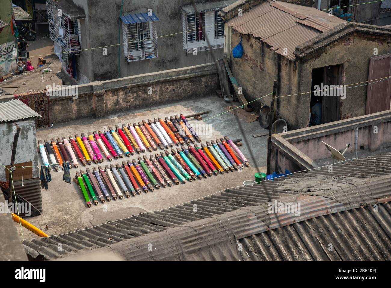 Centro della città di Calcutta, India Foto Stock