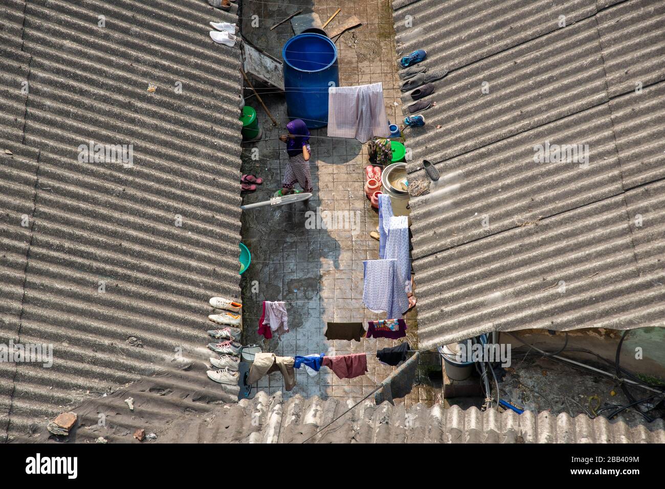 Centro della città di Calcutta, India Foto Stock