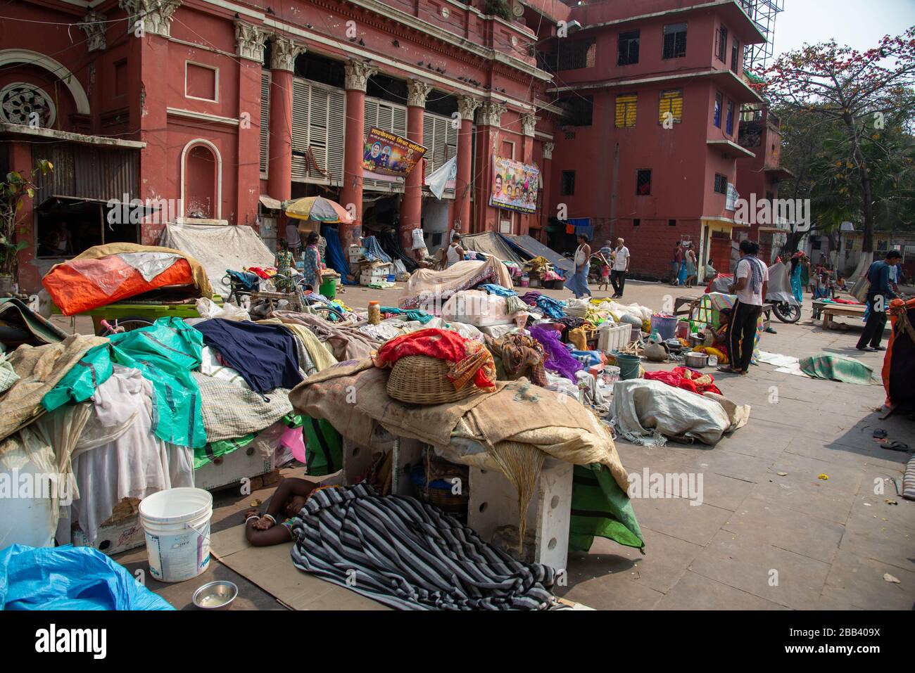 Centro della città di Calcutta, India Foto Stock