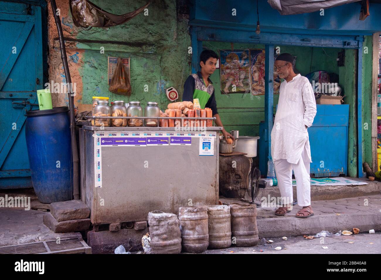 Centro della città di Calcutta, India Foto Stock