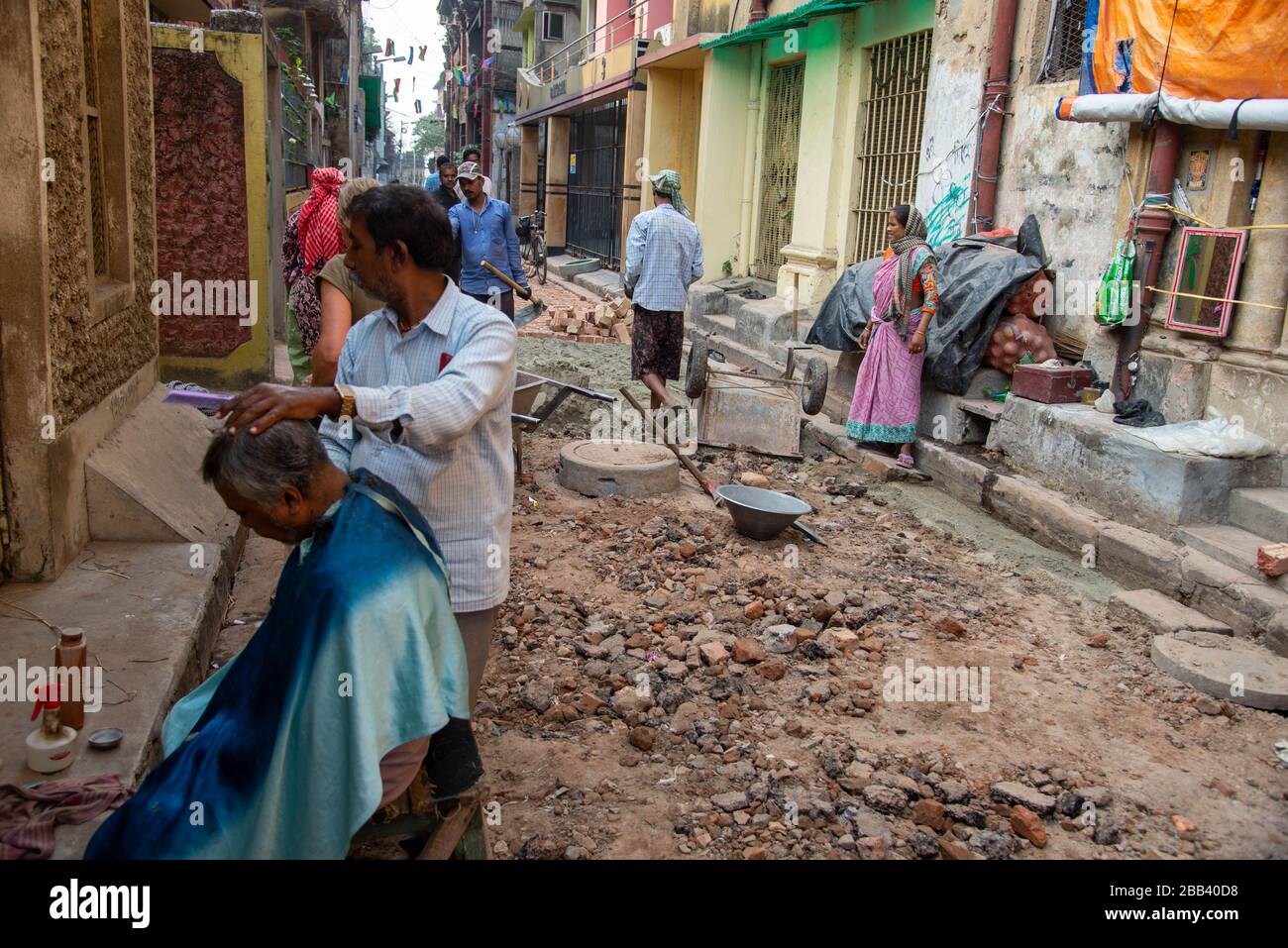 Centro della città di Calcutta, India Foto Stock