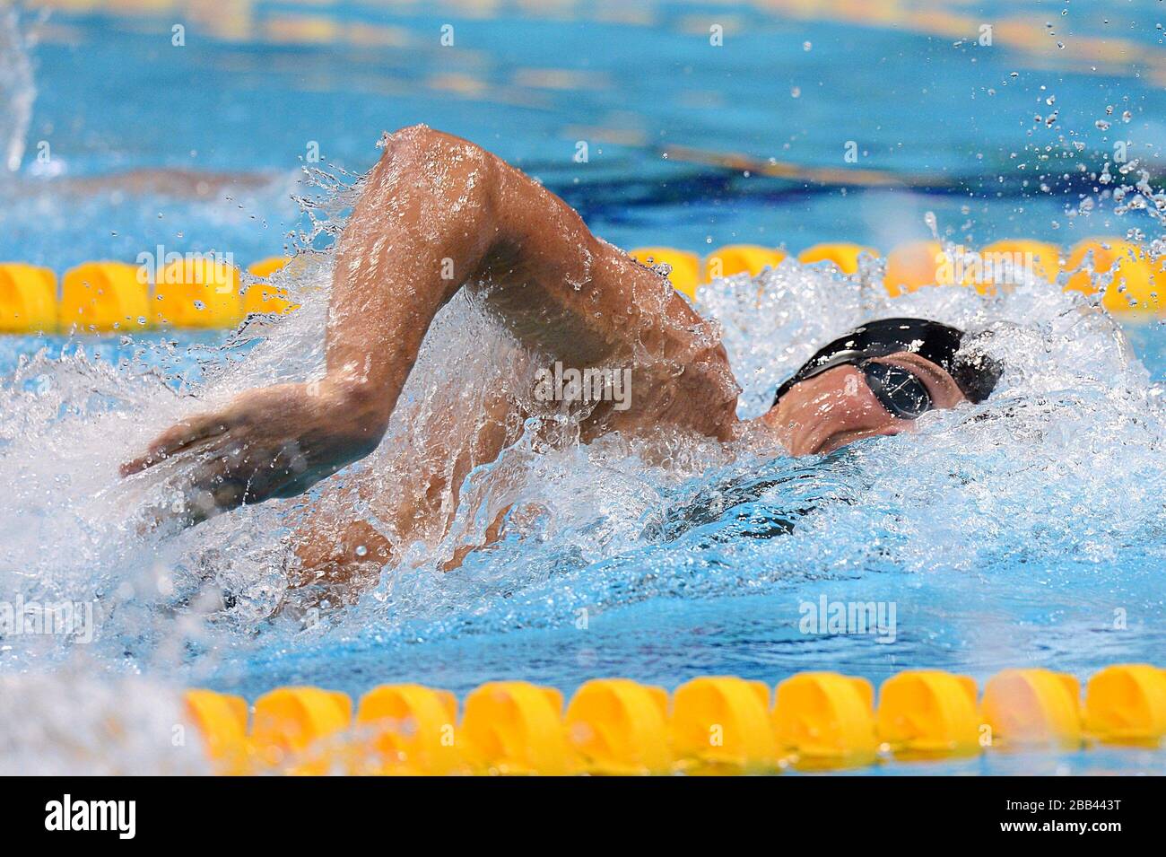 Ryan Lochte degli Stati Uniti durante la semifinale di 200m Freestyle maschile 1 all'Aquatics Center di Londra, il secondo giorno delle Olimpiadi di Londra 2012. Foto Stock