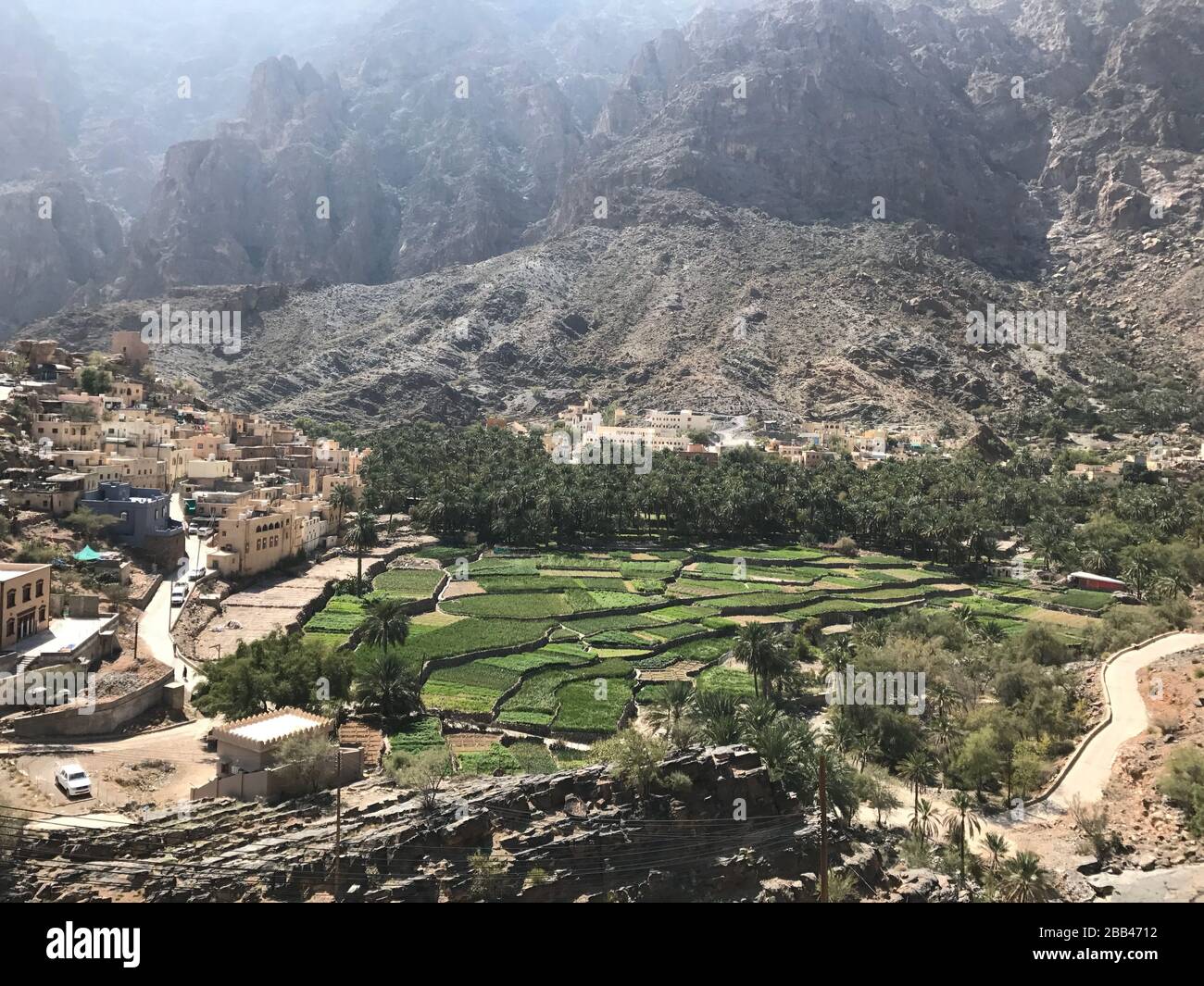 Vista del calvo sayt in Oman Foto Stock