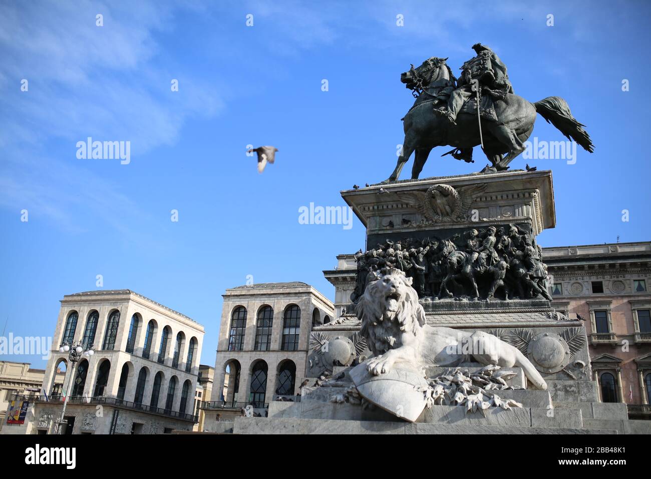 Statue in Piazza del Duomo, Milano Foto Stock