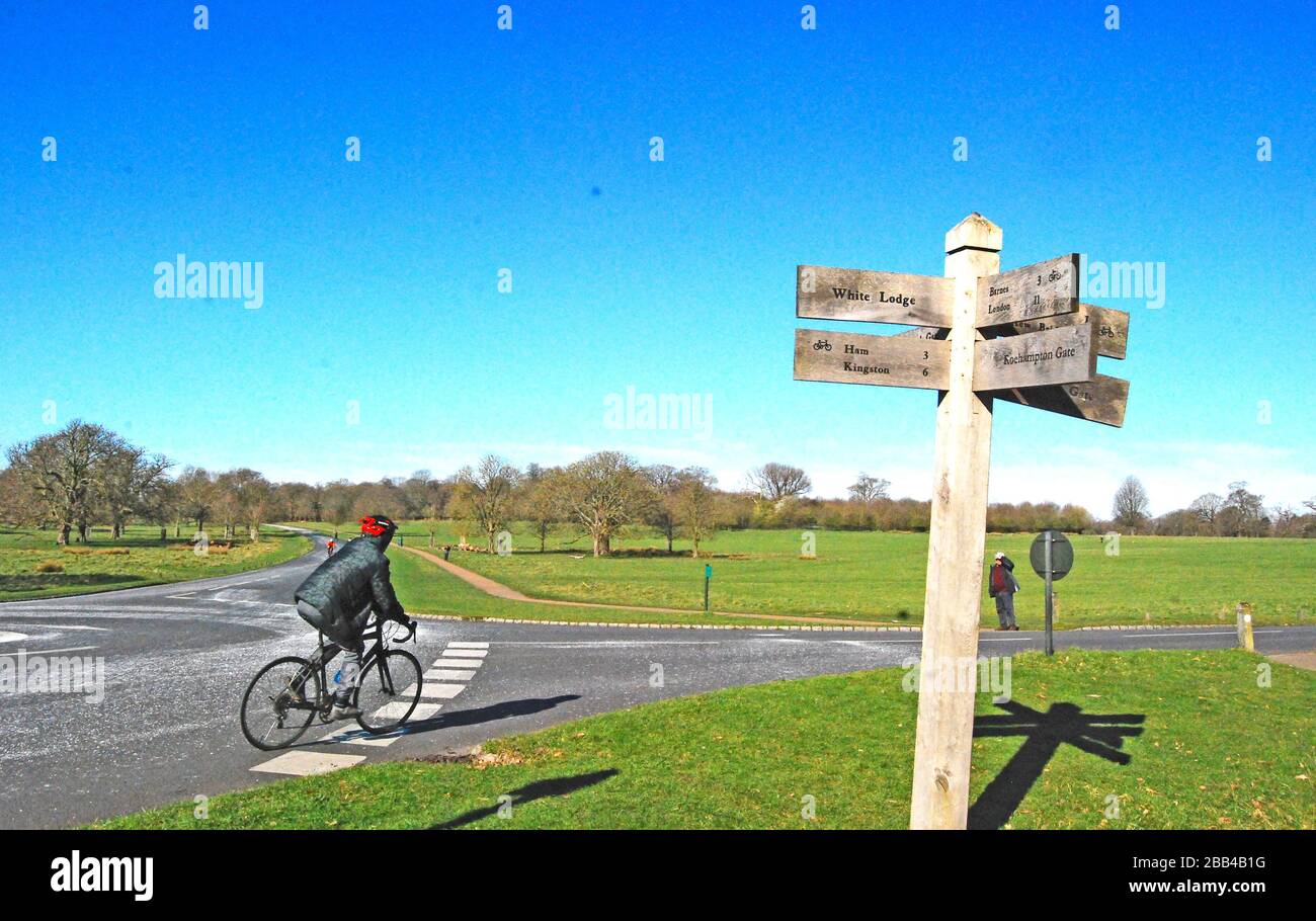 Richmond Park all'inizio dell'epidemia di Corona Foto Stock