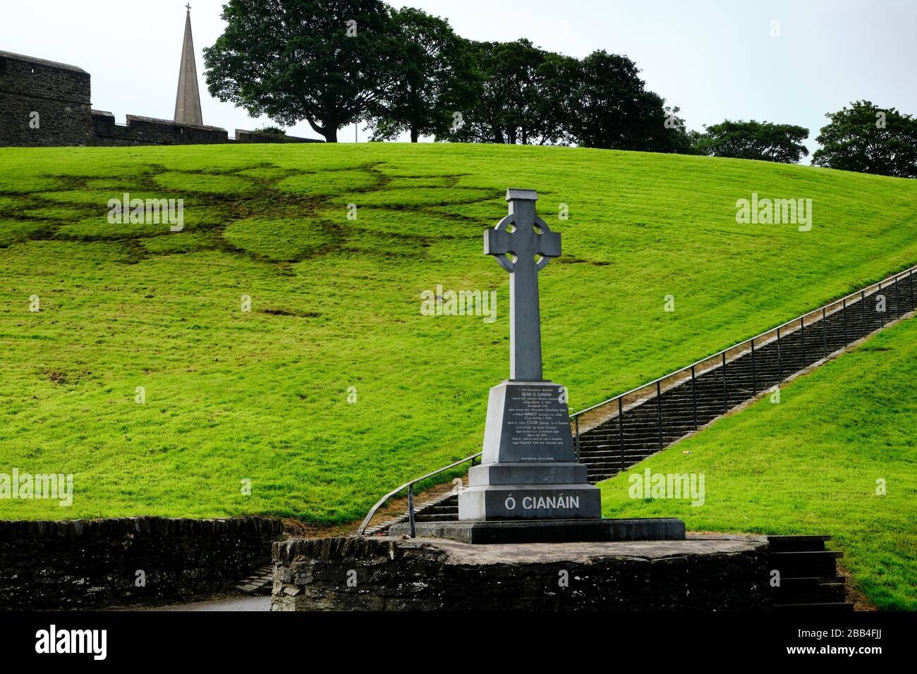 Monumento commemorativo di Sean Keenan a Derry, Irlanda del Nord. Seán Keenan (3 marzo 1993) è stato un repubblicano irlandese. Foto Stock