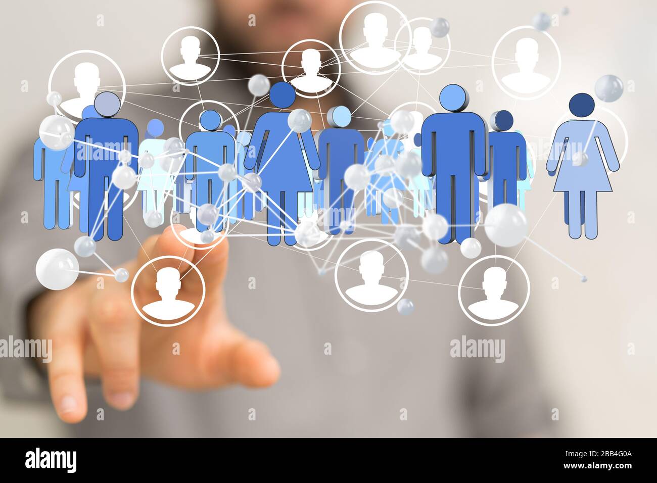 Un concetto di unità e lavoro di squadra Foto Stock