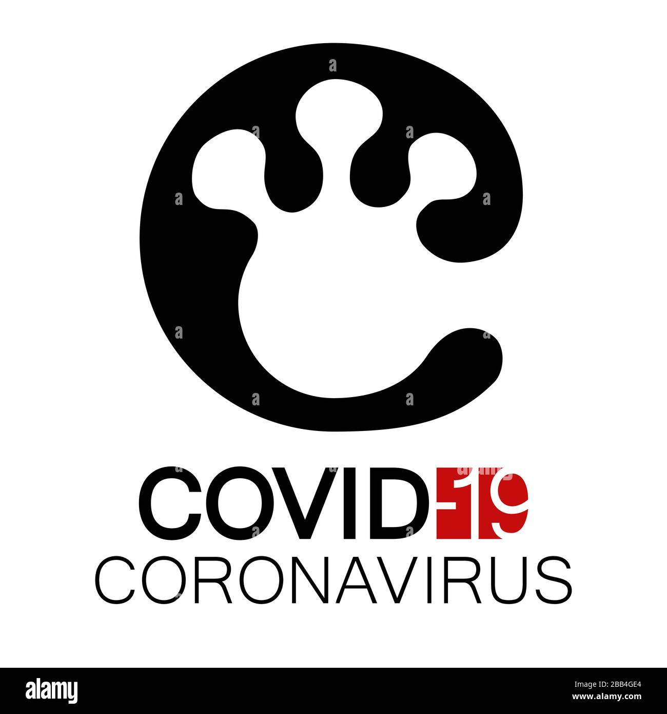 COVID-19 icona vettore coronavirus, simbolo, logo su sfondo trasparente. Forma arrotondata N. 1 Illustrazione Vettoriale