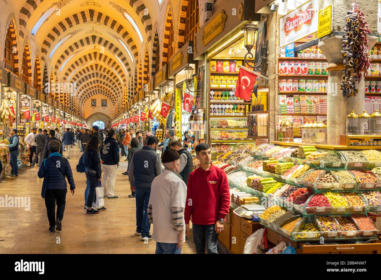 Türkei, Istanbul, Eminönü, ägyptischer oder Gewürzbasar Bazaar (Spice Bazaar). Foto Stock