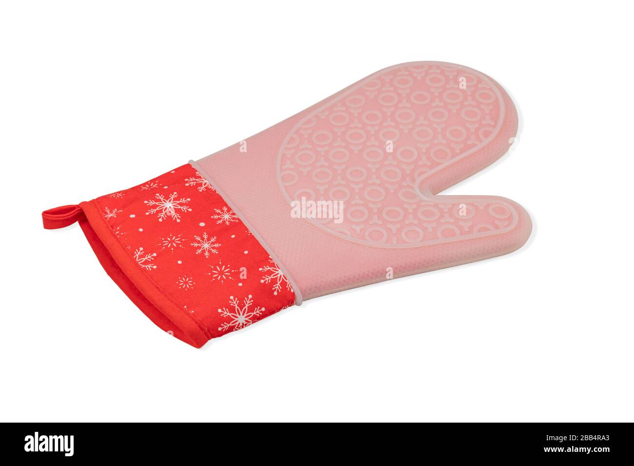 potholder in silicone sotto forma di guanti Foto Stock