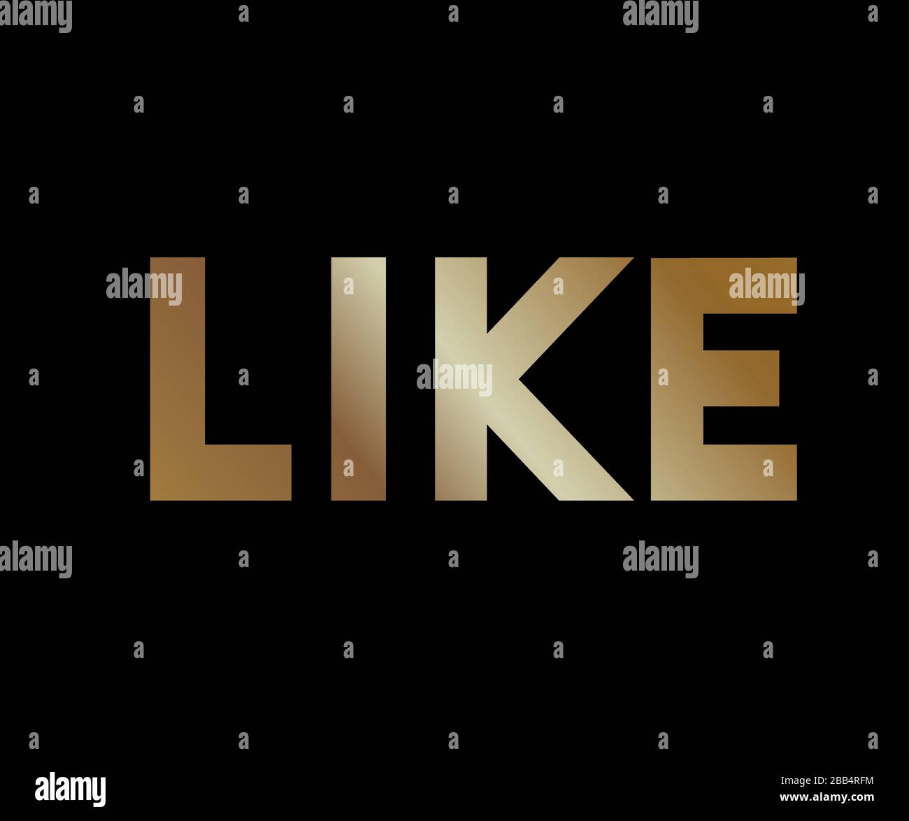 Il gradiente dorato isolato elegante standard grassetto lettera parola lettera COME Illustrazione Vettoriale