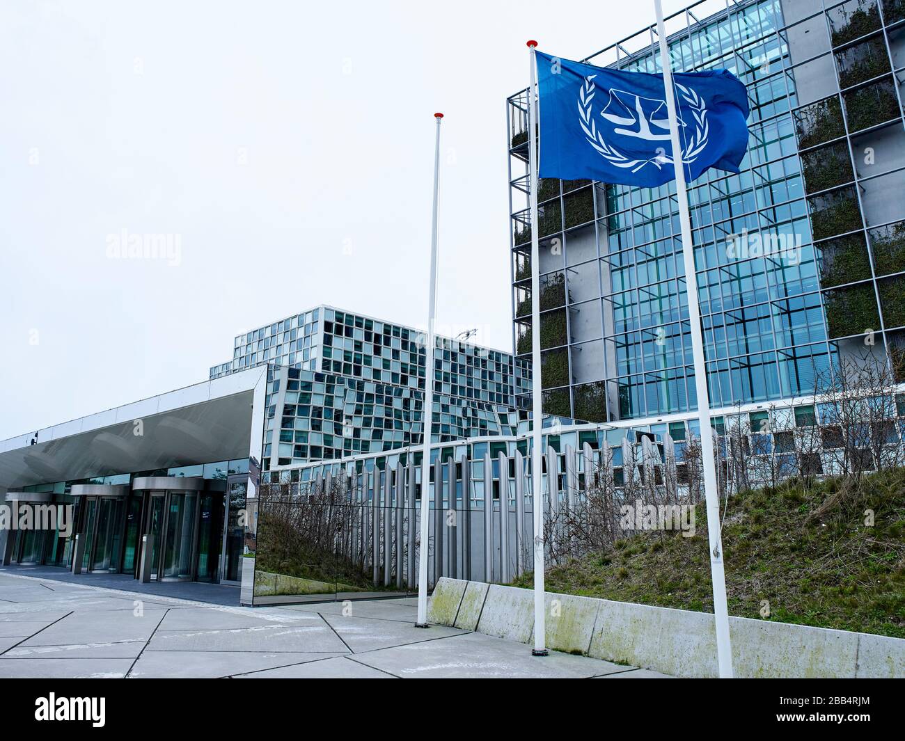 La costruzione del Tribunale penale internazionale dell'Aia Foto Stock