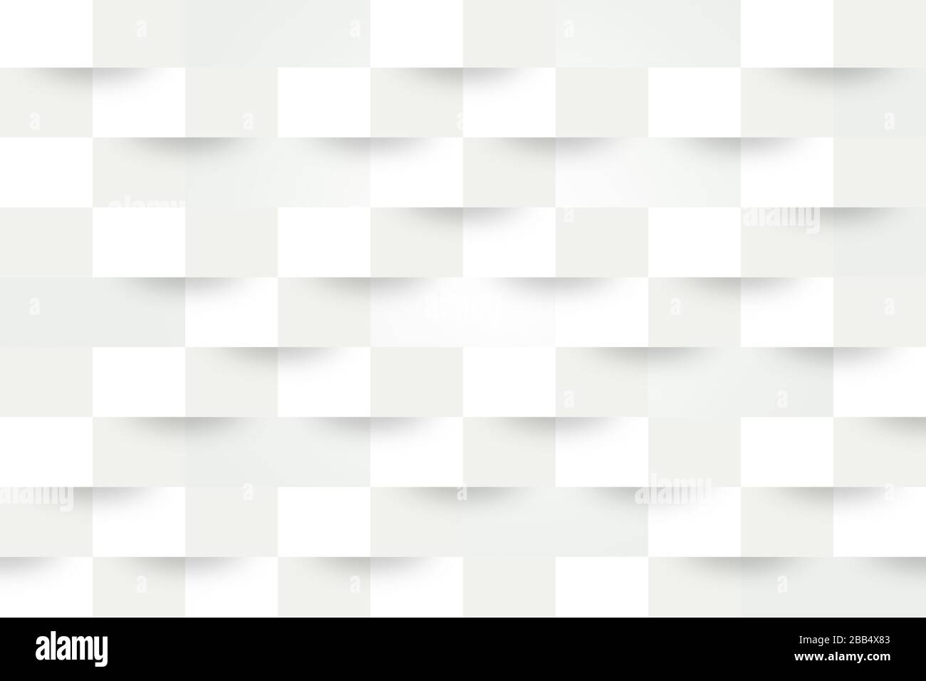 Astratto sfondo geometrico bianco. Per la progettazione o la pubblicità. Schema di illustrazione 3D. Foto Stock