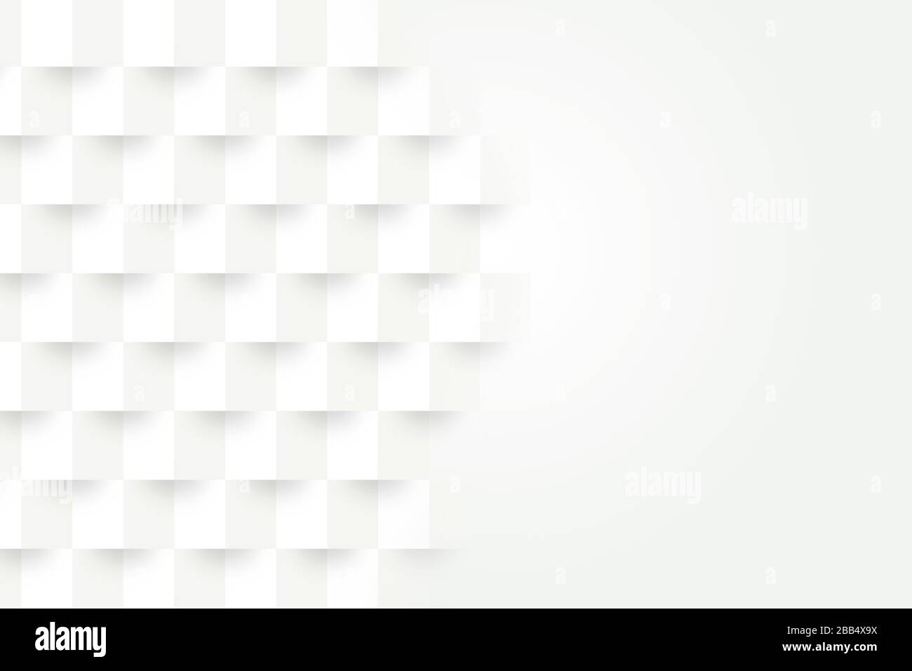 Astratto sfondo geometrico bianco. Per la progettazione o la pubblicità. Schema di illustrazione 3D. Foto Stock