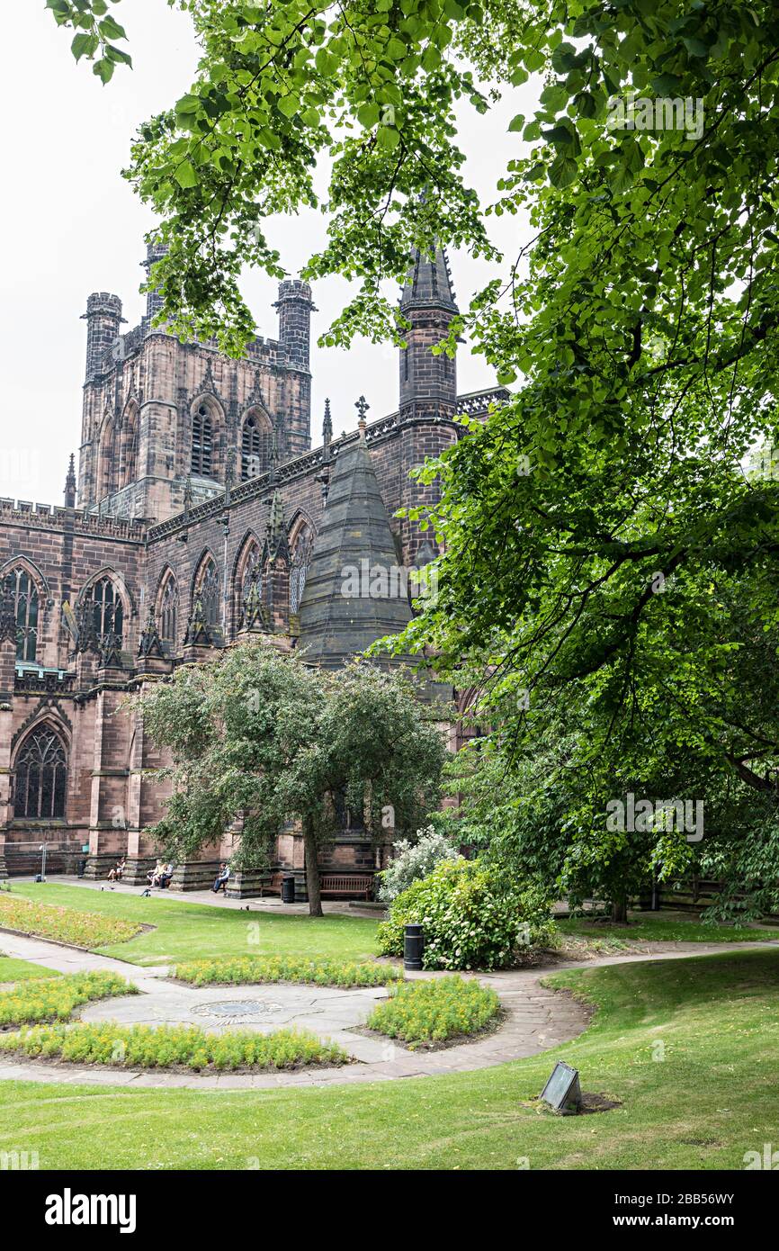 La Cattedrale di Chester, Cheshire, Inghilterra, Regno Unito Foto Stock