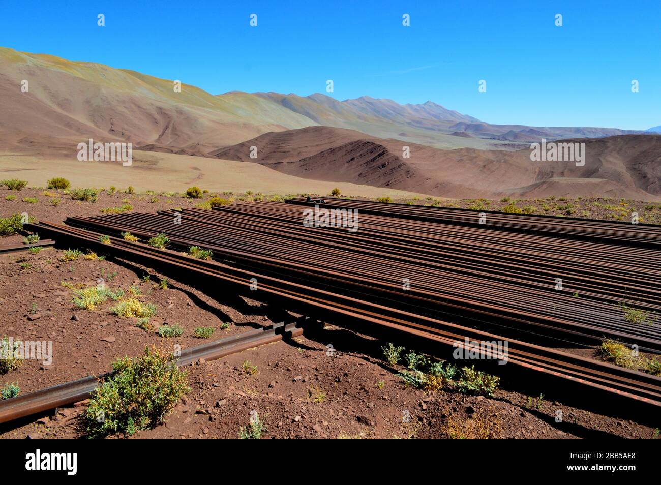 Old KM 1506 stazione ferroviaria, treno per le nuvole, Salta, Argentina Foto Stock