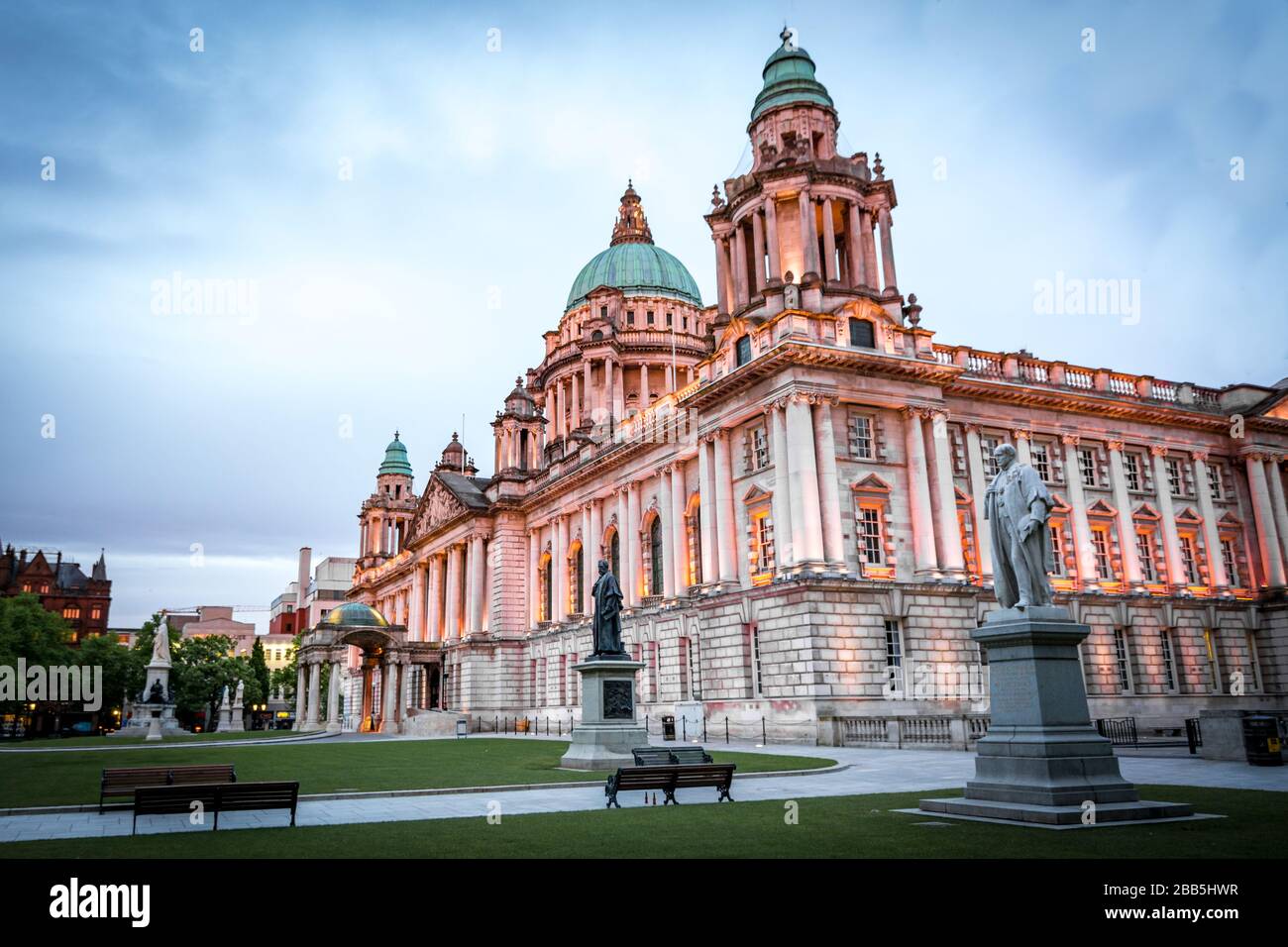 Belfast City Hall, Irlanda del Nord Regno Unito Foto Stock