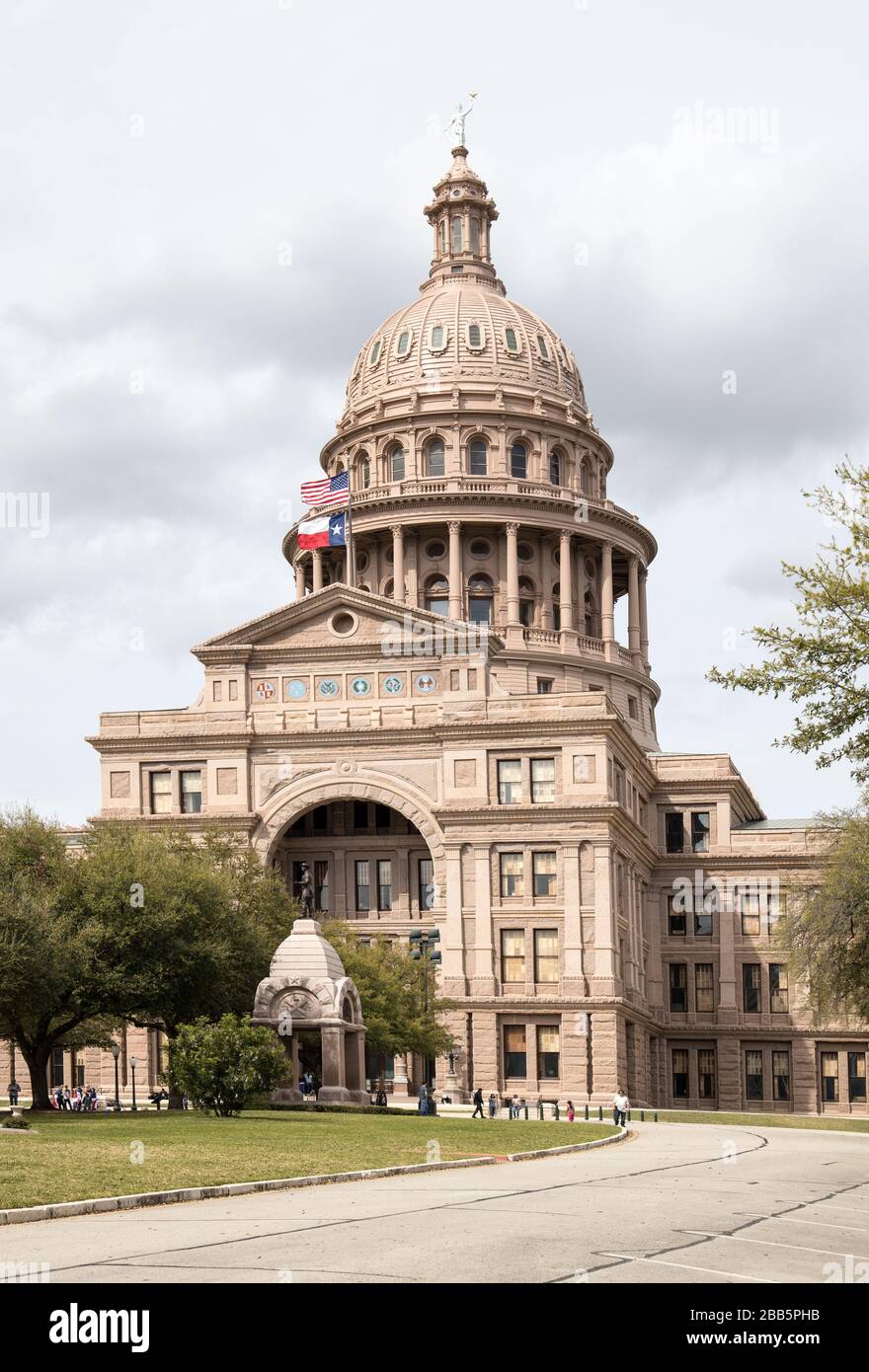 fuori dal palazzo del campidoglio di austin, texas Foto Stock