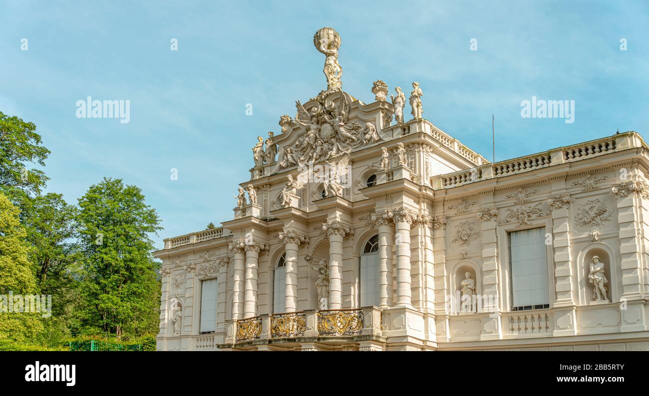 Castello di Linderhof, Ettal, Baviera, Germania Foto Stock