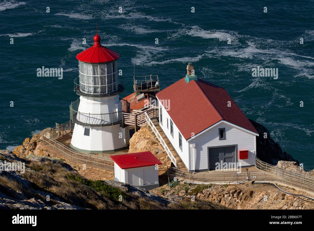 Point Reyes Lighthouse, Point Reyes National Seashore, California Foto Stock