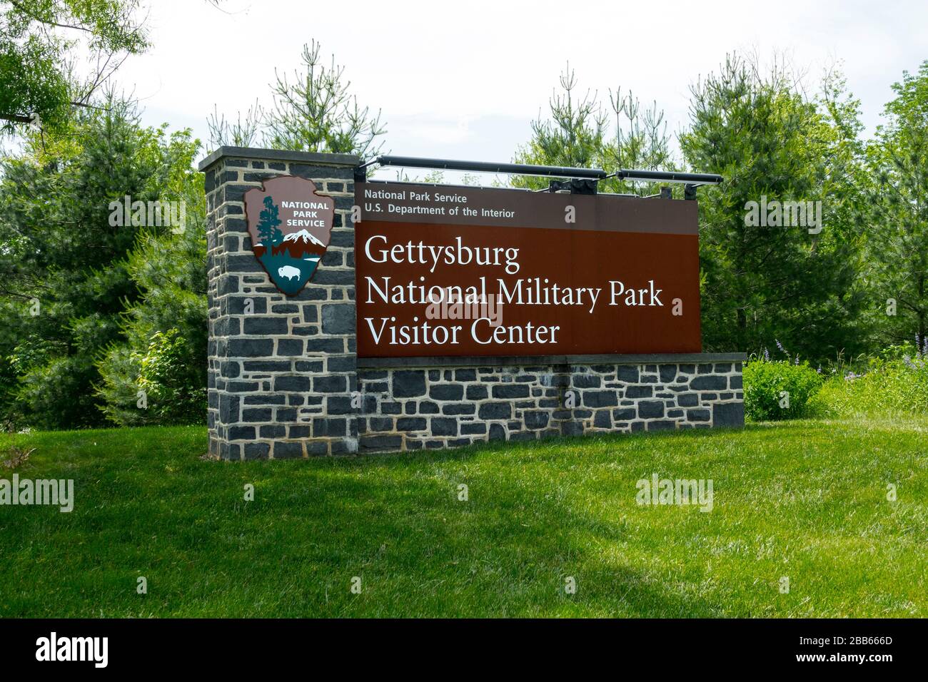 Gettysburg National Civil War Battlefield Military Park Pennsylvania PA vivitor Center Foto Stock