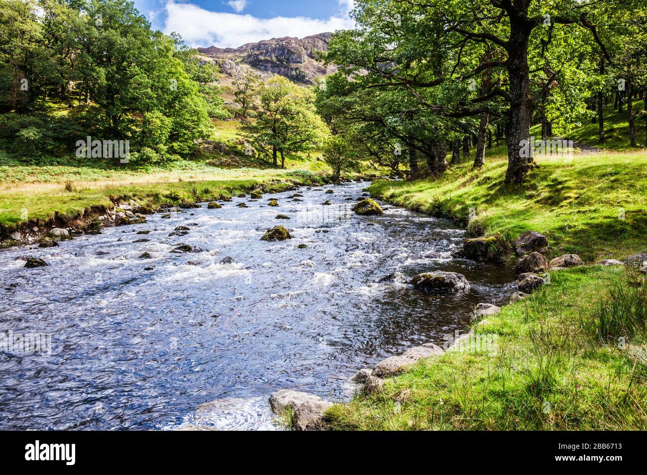 Watendlath Beck nel Parco Nazionale del Distretto dei Laghi, Cumbria. Foto Stock