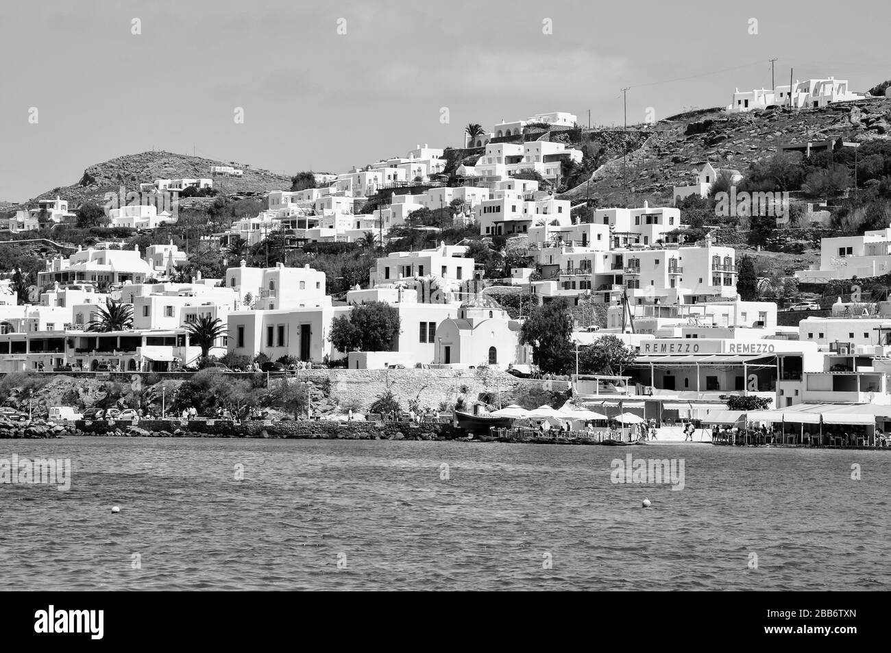 Porto di Mykonos, Grecia Foto Stock