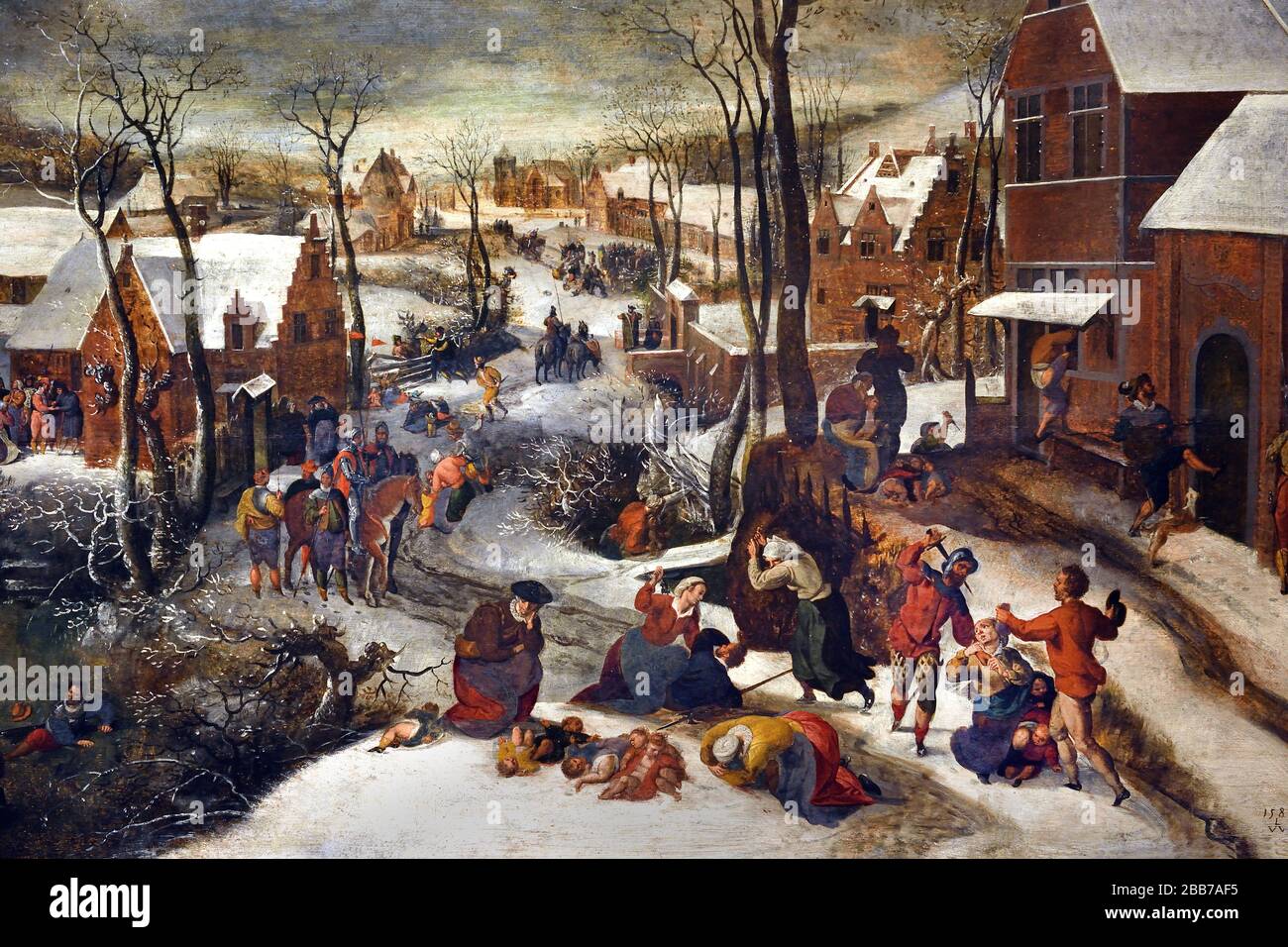 Il massacro degli innocenti 1586 Lucas van Valckenborch i Louvain 1535 - Francoforte 1597 Olandese Paesi Bassi Germania tedesca Foto Stock