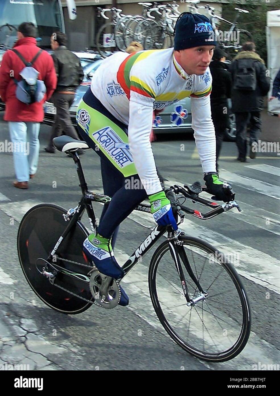 Aivaras Baranauskas di Agritubel durante la Parigi - Nizza 2006, Prologue corsa ciclistica, Issy-les-Moulineaux (4,8 km) il 05 marzo 2006 a Issy-les-Moulineaux, Francia - Photo Laurent Lairys / DPPI Foto Stock