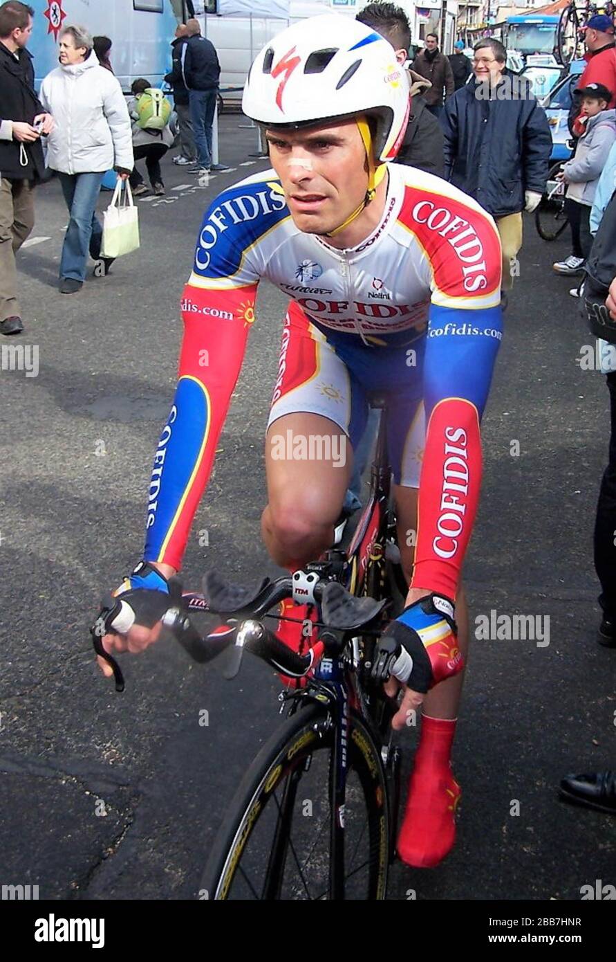 Stéphane Augé di Cofidis durante la Parigi - Nizza 2006, Prologue corsa ciclistica, Issy-les-Moulineaux (4,8 km) il 05 marzo 2006 a Issy-les-Moulineaux, Francia - Photo Laurent Lairys / DPPI Foto Stock