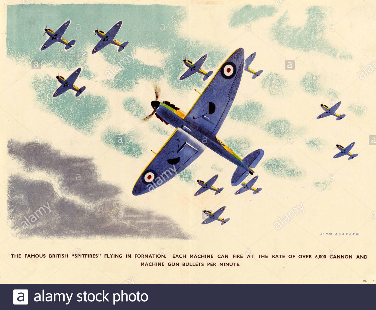 British World War 2 informazioni pubbliche poster di propaganda Foto Stock