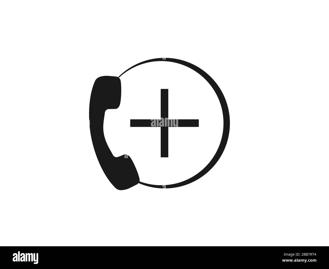 Icona chiamata di emergenza. Illustrazione vettoriale, design piatto. Illustrazione Vettoriale