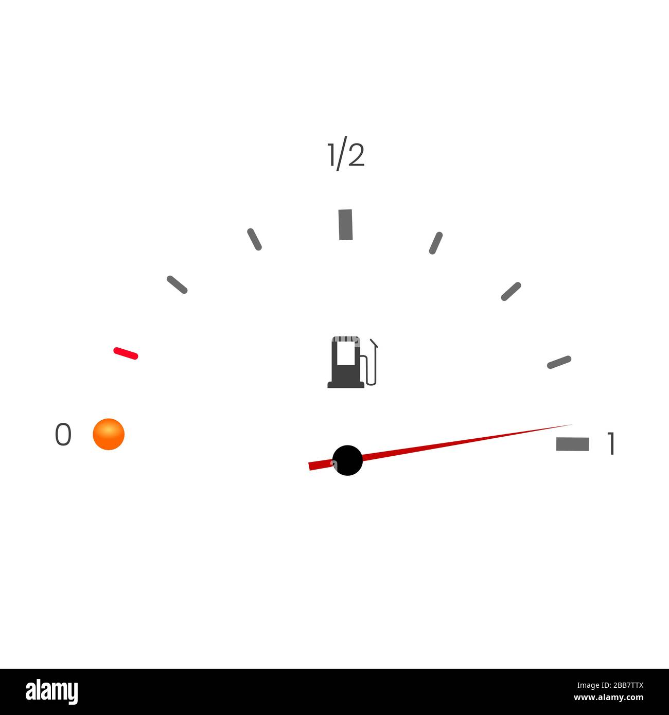 Vettore indicatore livello carburante. Vettore isolato su bianco. Illustrazione Vettoriale
