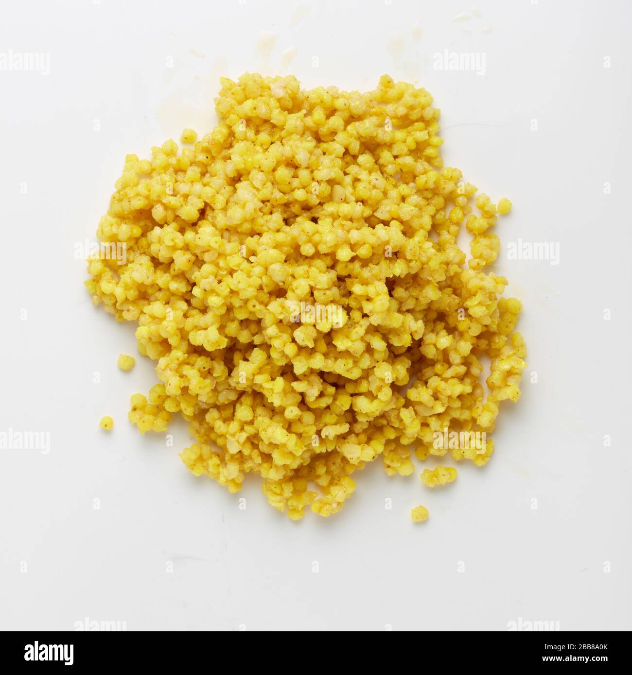 Grano miglio cereale erba seme raccolto foraggio India Nigeria fiocco perla coltivazione parte cibo preparato campione vegetale rotondo Foto Stock