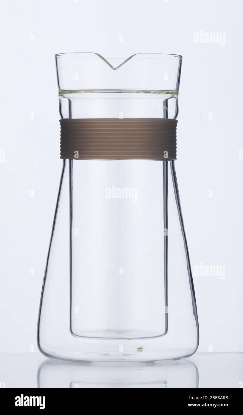 macchina per il filtro del caffè in vetro cafetière metallo Foto Stock