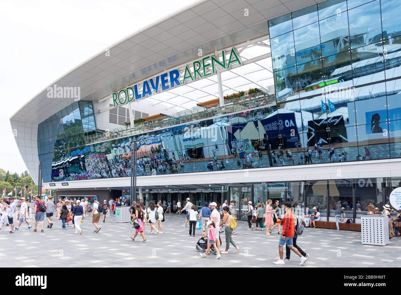 Rod Laver Arena al torneo di tennis Melbourne Open 2020, City Central, Melbourne, Victoria, Australia Foto Stock