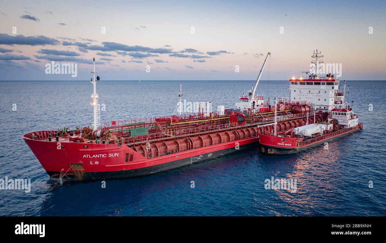 Autocisterna presso Nassau, Bahamas 2019 Foto Stock