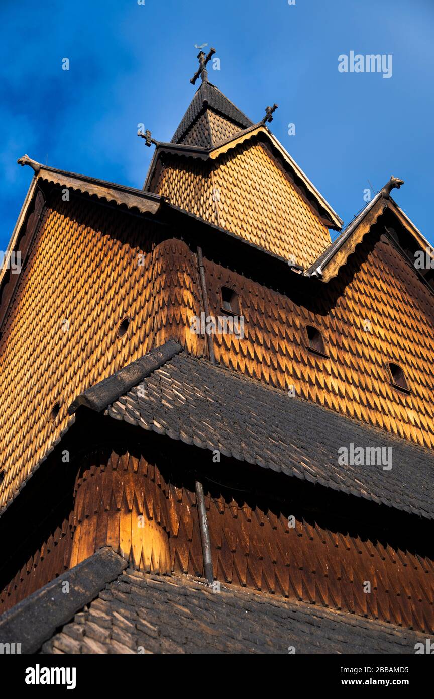 Heddal doga Chiesa in Norvegia Foto Stock