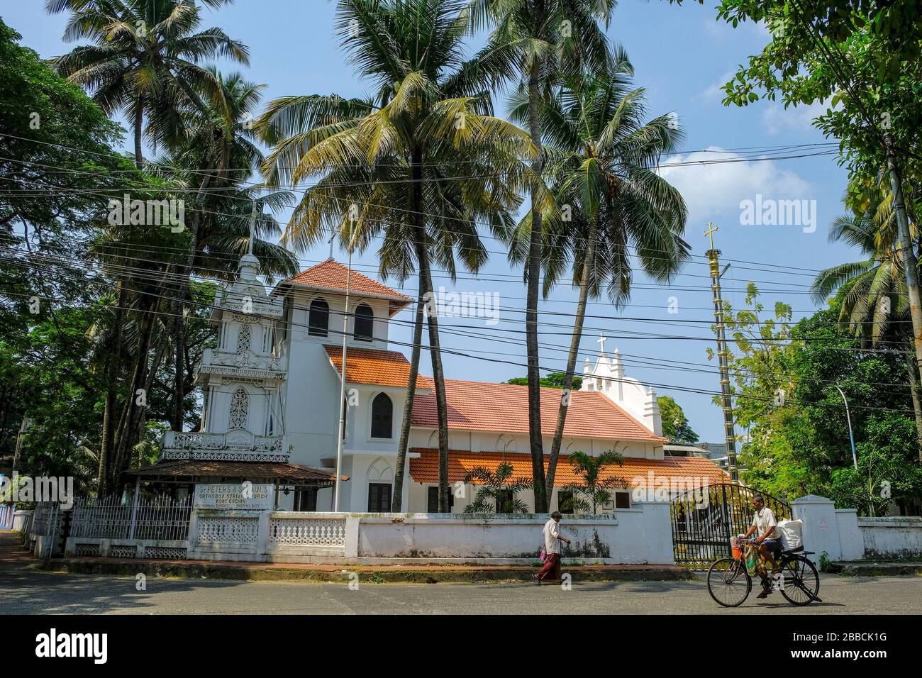 Kochi, India - marzo 2020: Chiesa ortodossa siriana di San Pietro e San Paolo a Fort Cochin, Kerala il 21 marzo 2020 a Kochi, India. Foto Stock