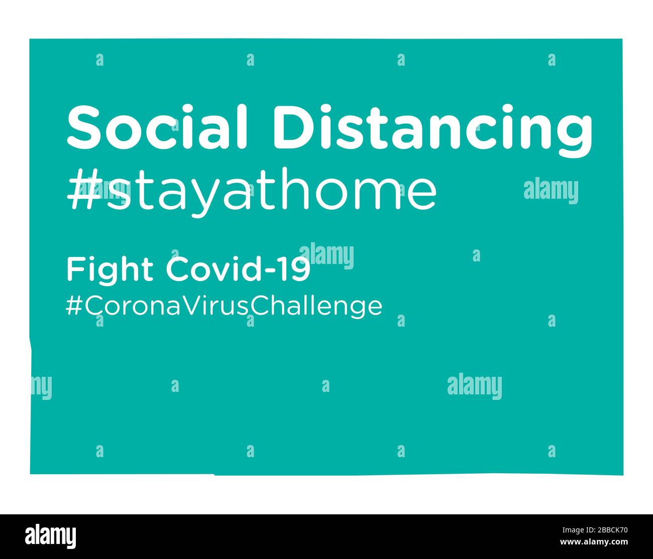 Mappa dello stato del Colorado con tag stayathome di distanziamento sociale Illustrazione Vettoriale